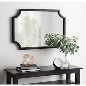 Medium Irregular Black Contemporary Mirror (36 in. H x 24 in. W)
