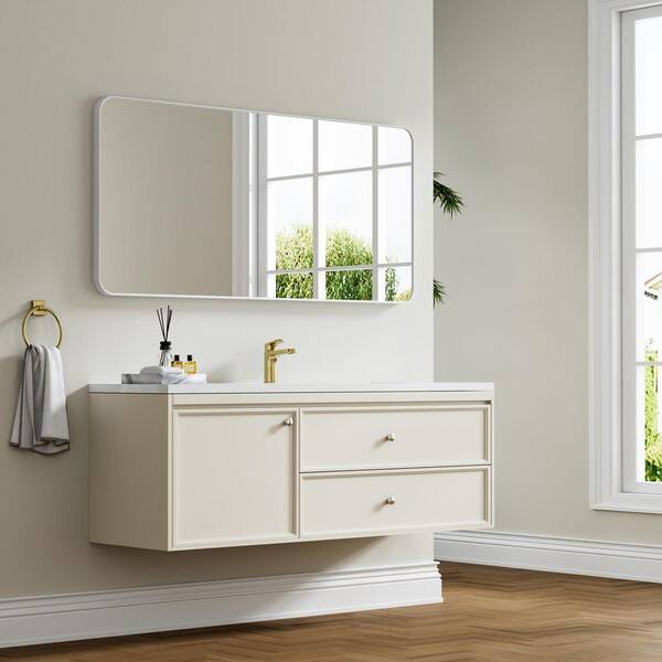 Eoviamne 60 in. W x 28 in. H Rectangular Aluminum Framed Wall