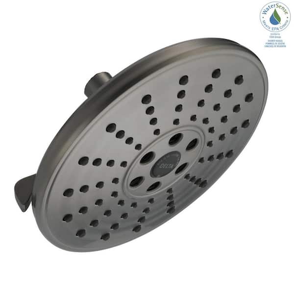 3-Spray 7.7 in. Single Wall Mount Fixed Rain H2Okinetic Shower Head in Venetian Bronze