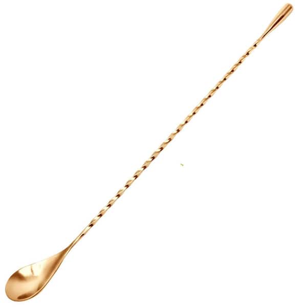 Zulay Kitchen 12 in. Stainless Steel Cocktail Spoon - Gold