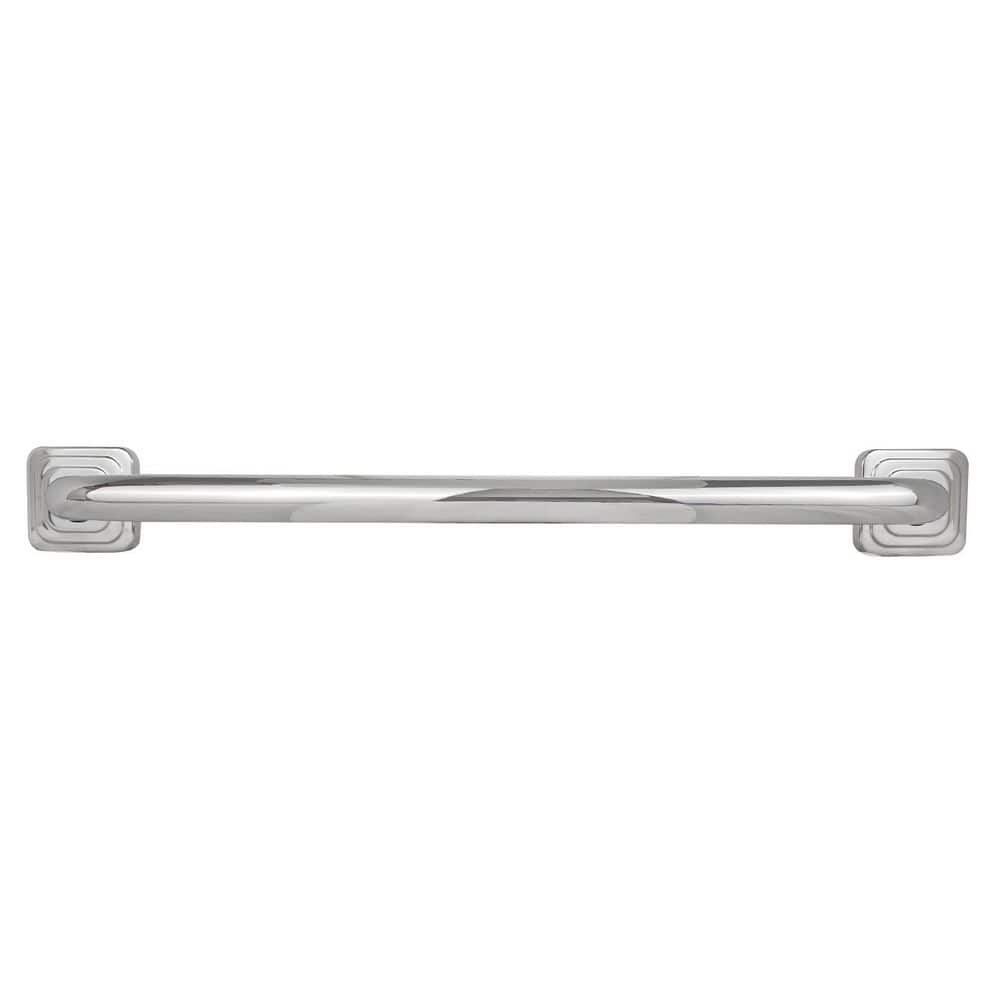 Point Square Grab Seachrome Seachrome 42 in. Monarch Designer Grab Bar with Square ...
