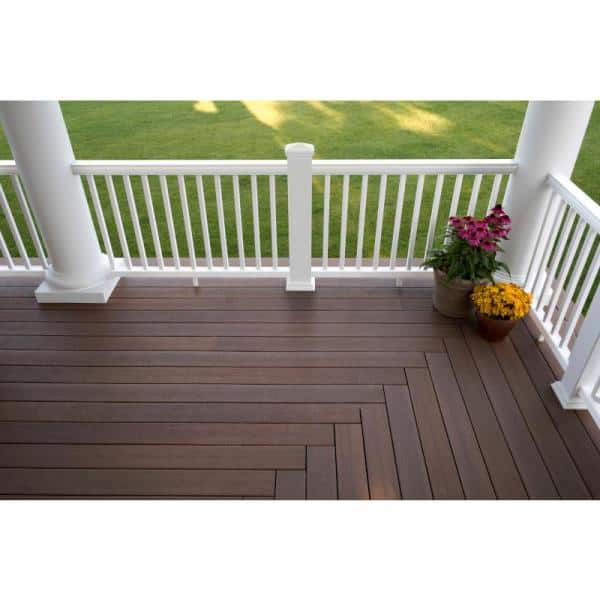 CountrySide 8 ft. x 36 in. Composite Line/Stair Section H-Channel Top Rail, Bottom Rail
