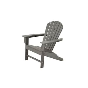 South Beach Slate Grey Plastic Patio Adirondack Chair