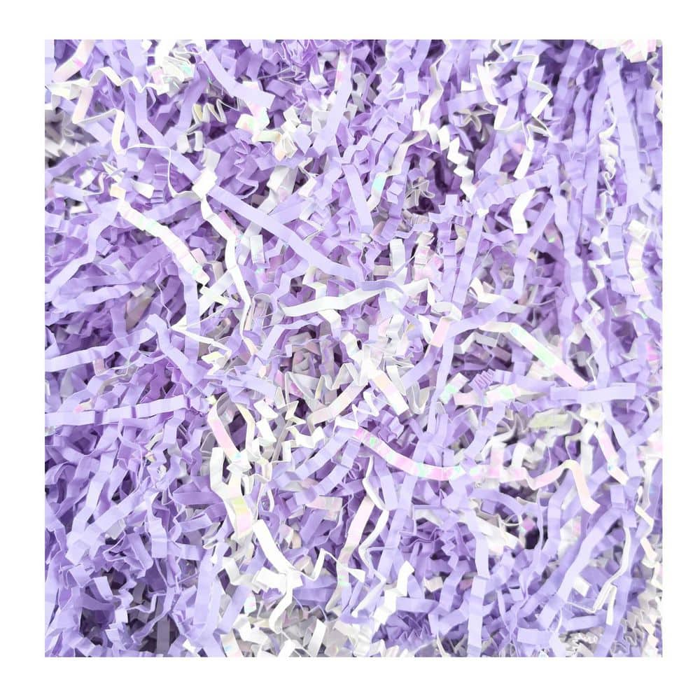 1/2 lb. Crinkle Cut Shredded Paper Gift Basket Stuffing Diamond White Purple Recyclable Box Wrap Filler Raffia Grass price history on PriceWatchPro