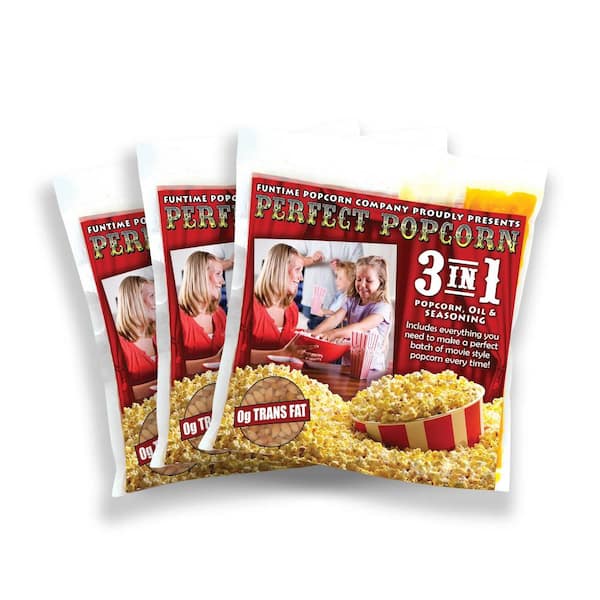 FUNTIME Perfect 4 oz. 3-in-1 Buttery Popcorn Pack 12-Pouches