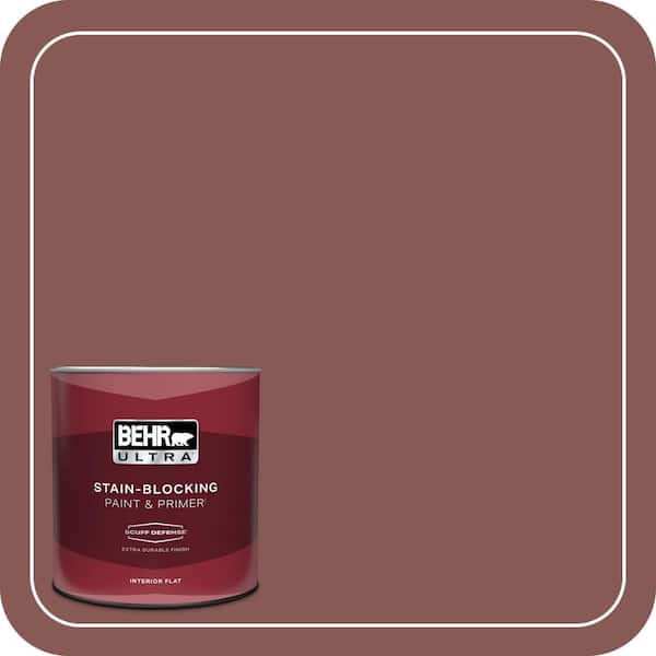 BEHR ULTRA 1 qt. #PPU1-09 Red Willow Extra Durable Flat Interior Paint & Primer