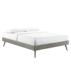 Margo in Gray Full Wood Platform Bed Frame