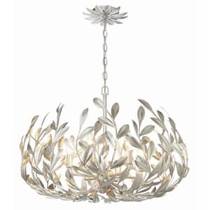 Broche 6-Light Antique Silver Chandelier