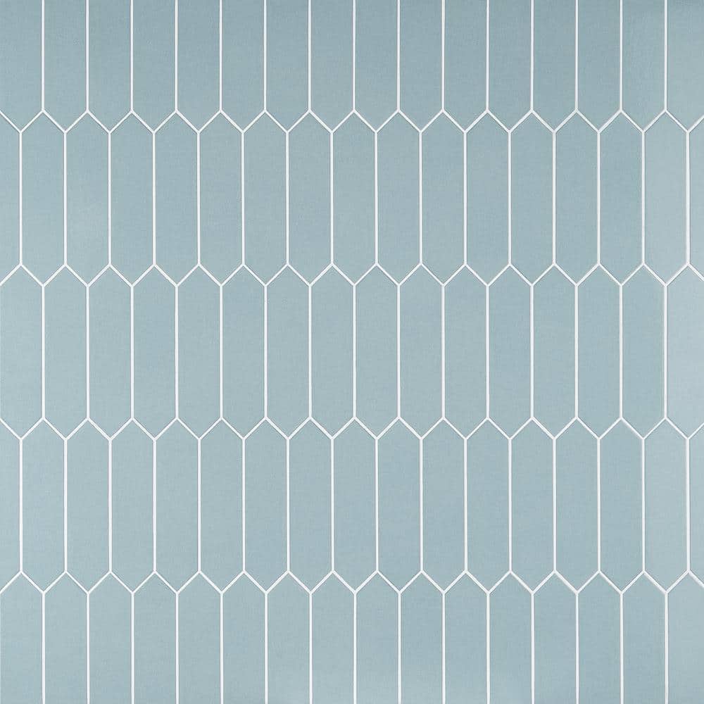 Camino Blue Polished Ceramic Hexagon Wall Tile