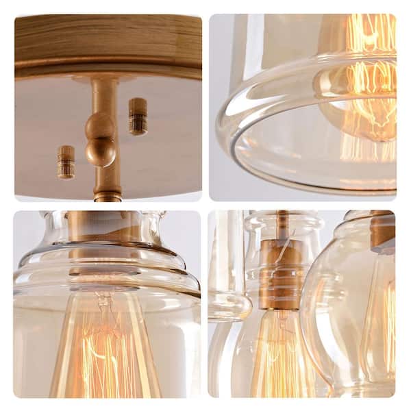 Mavis　バンジョー Jojospring Mavis 13.8 in. in Diameter 3-Light Brushed Brass