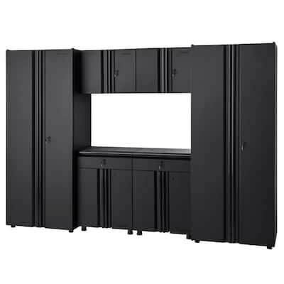 6-Piece Regular Duty Welded Steel Garage Storage System in Black (109 in. W x 75 in. H x 19 in. D)