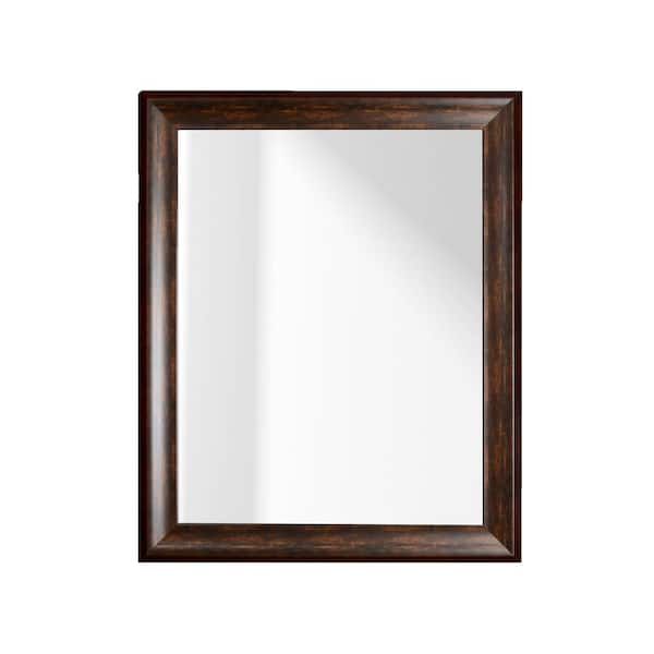 BrandtWorks 33 in. W x 39 in. H Deep Brown Extra Large Wall Mirror