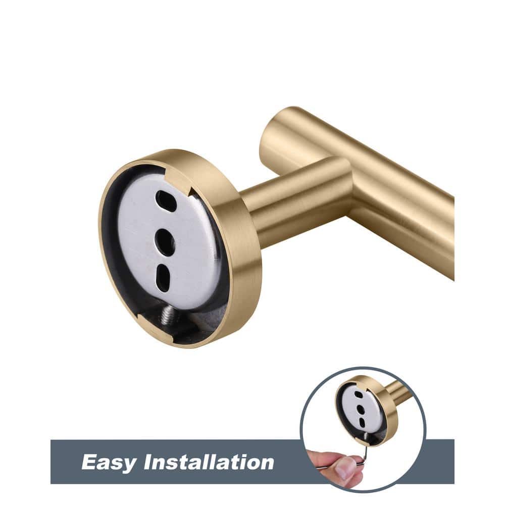 Brushed Gold Stainless Steel 32" Wall Mounted Double Towel Bar