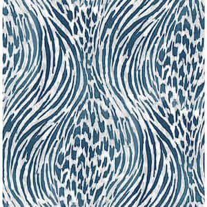 Splendid Blue Jungle Paper Strippable Wallpaper (Covers 56.4 sq. ft.)