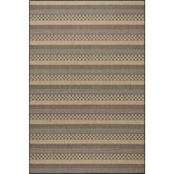 Vail Modern Grey 4 ft. x 6 ft. Outdoor Area Rug