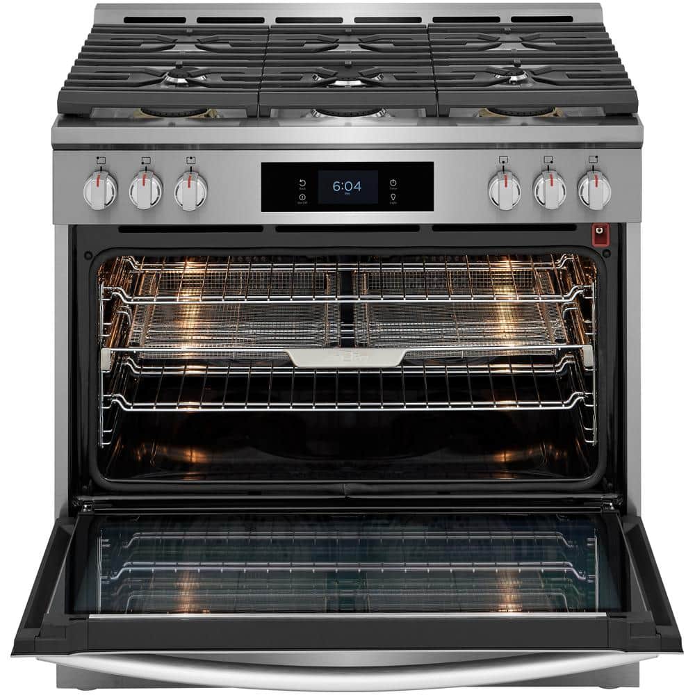 36" Stainless Steel Dual-Fuel Convection Range with Air Fry