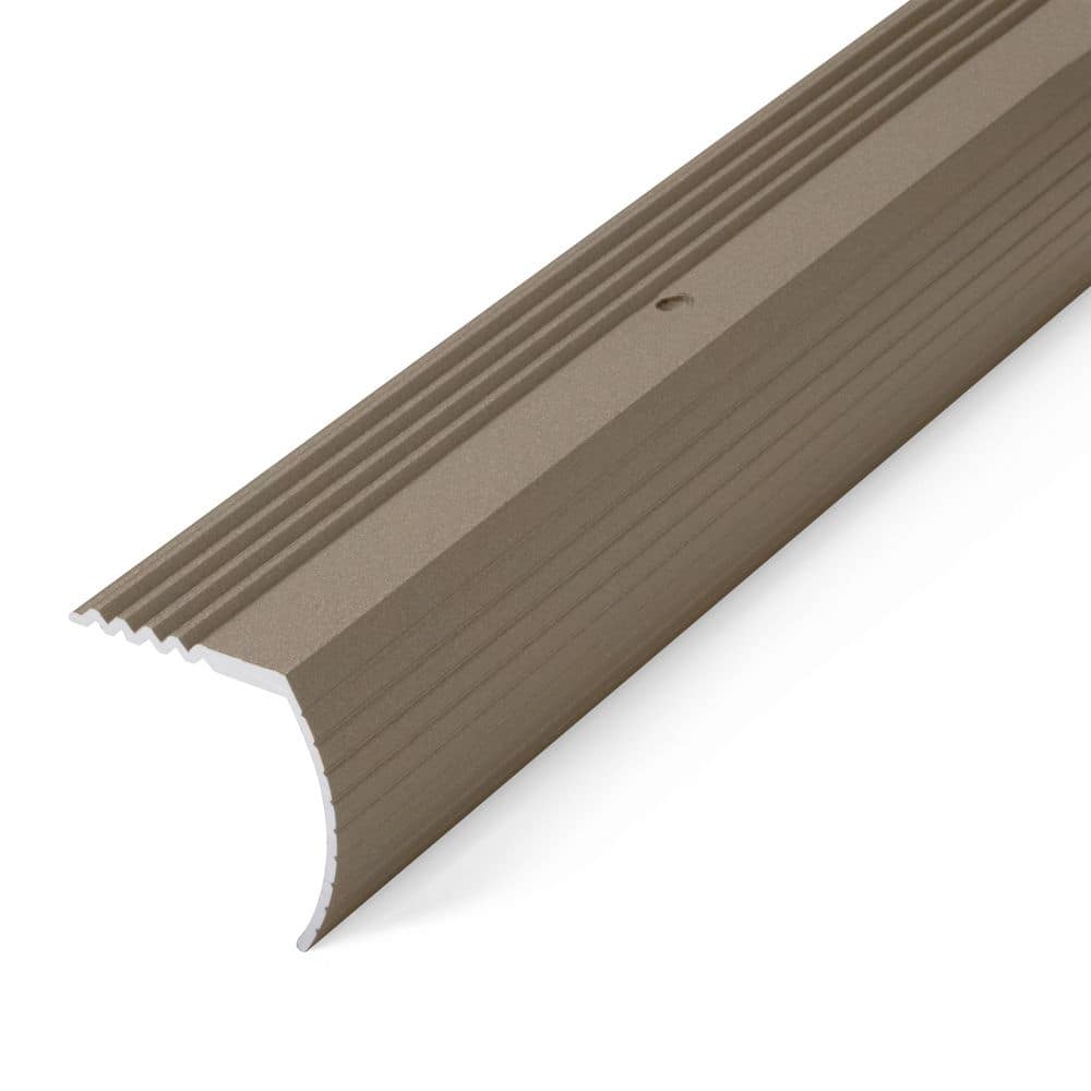 TrimMaster Champagne 1-1/16 in. x 144 in. Aluminum Stair Edging Carpet ...