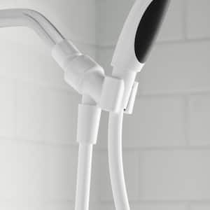 6-Spray Patterns with 1.8 GPM 3.8 in. Tub Wall Mount Handheld Shower Head in White with 60 in. PVC hose