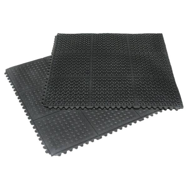 Rubber-Cal 3-ft x 4-ft Black Rectangular Indoor or Outdoor Home Utility Mat