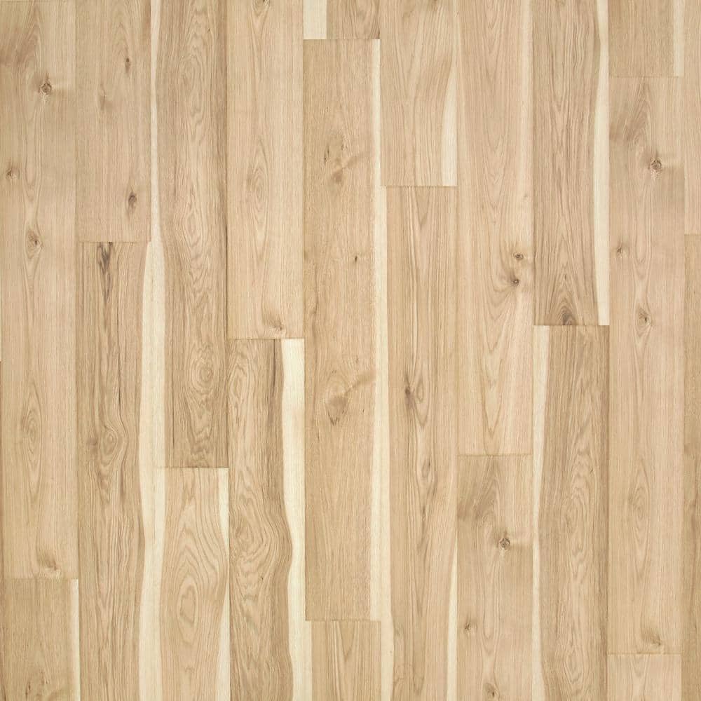 Pergo Take Home Sample - Antique Linen Hickory Waterproof Antimicrobial-Protected Laminate Wood Flooring, Light