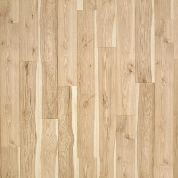 Pergo Take Home Sample - Antique Linen Hickory Waterproof Antimicrobial-Protected Laminate Wood Flooring