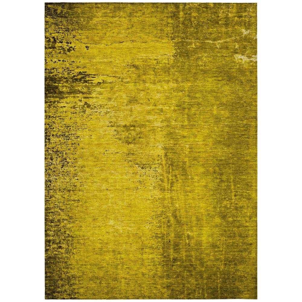 Addison Rugs Chantille ACN554 Gold 8 ft. x 10 ft. Machine Washable ...