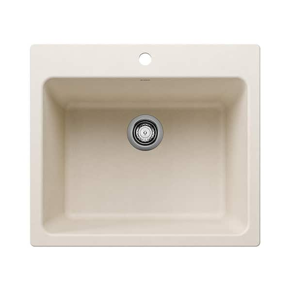 MUSTEE 22 in. x 25 in. x 13.75 in. Molded Fiberglass Drop in Utility Sink  in White 10 - The Home Depot