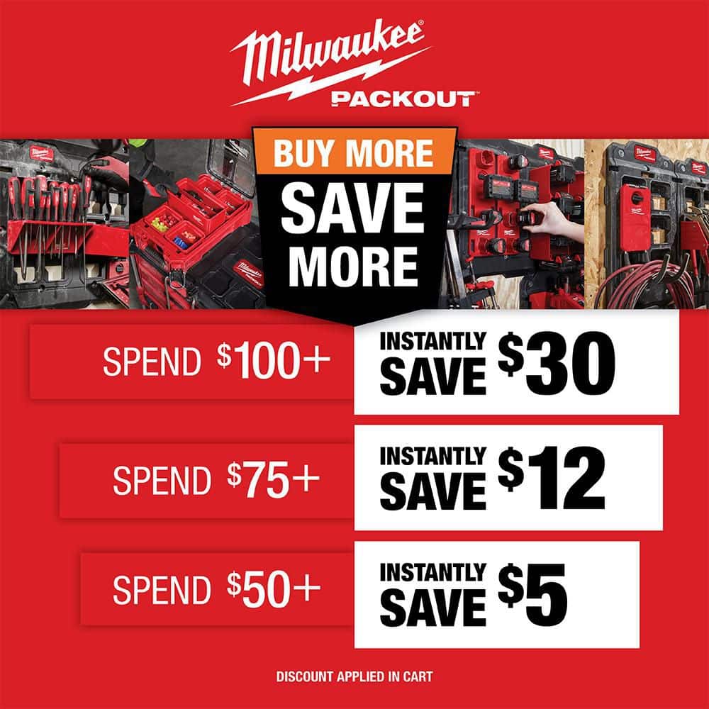 Milwaukee Red Impact Resistant Small Parts Bin Set