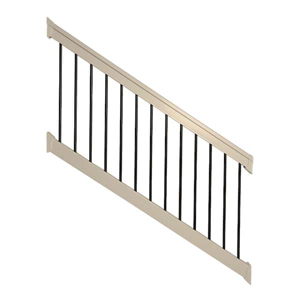 Bellaire 3.5 ft. H x 72 in. W Khaki Vinyl Stair Railing Kit