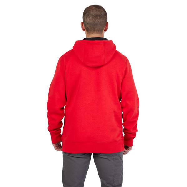 Milwaukee Men's X-Large Red Midweight Long-Sleeve Pullover Hoodie 352R-XL -  The Home Depot