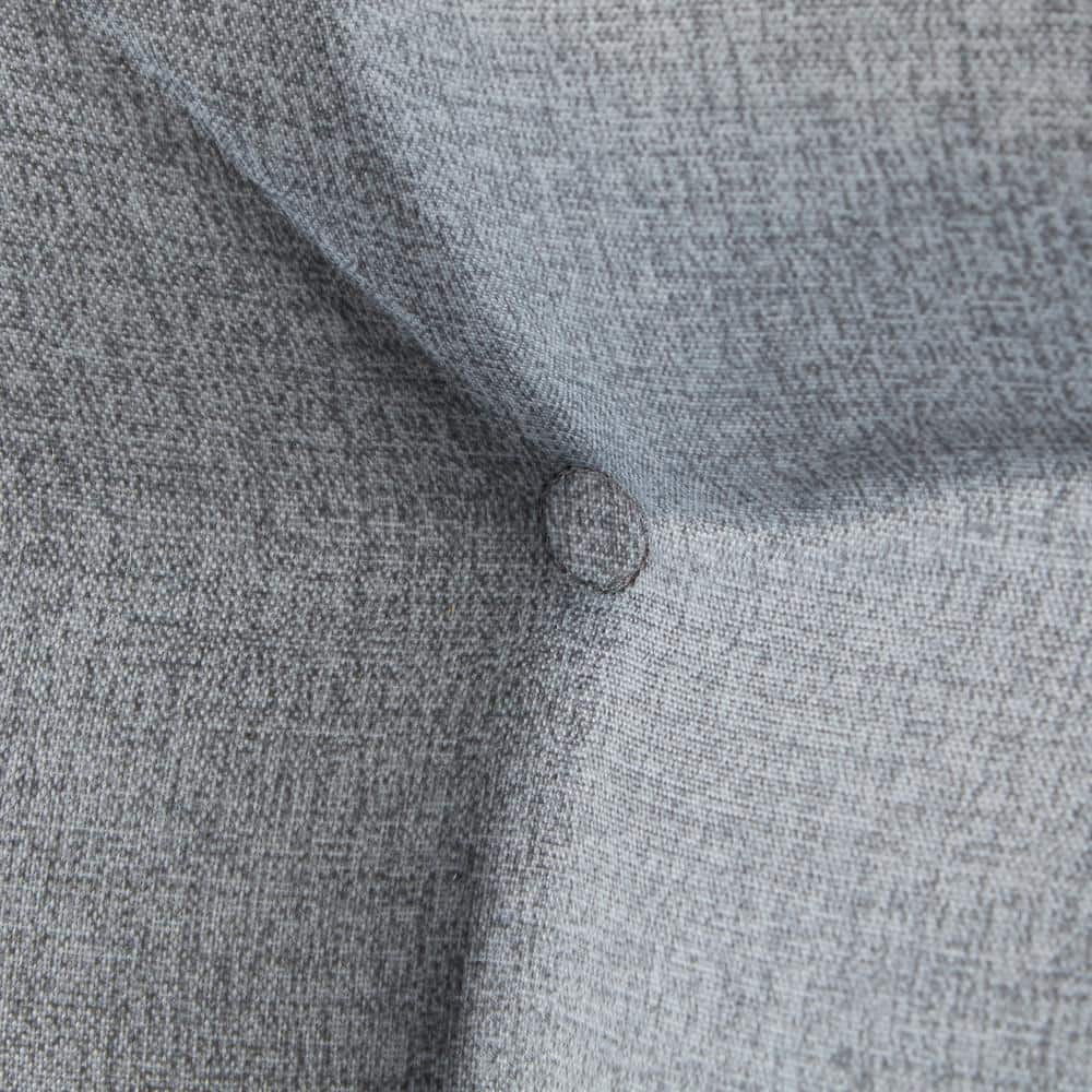 Heather Gray Polyester High Back Outdoor Chair Cushion