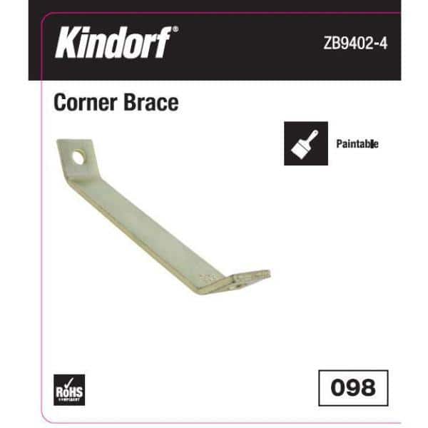 13.5 in. Corner Brace Galv-Krom (Strut Fitting) (ZB9402-4)