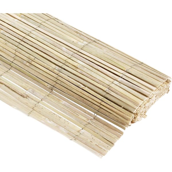 Ecostake 6 ft. x 16.4 ft. Bamboo Slat Garden Fence Natural