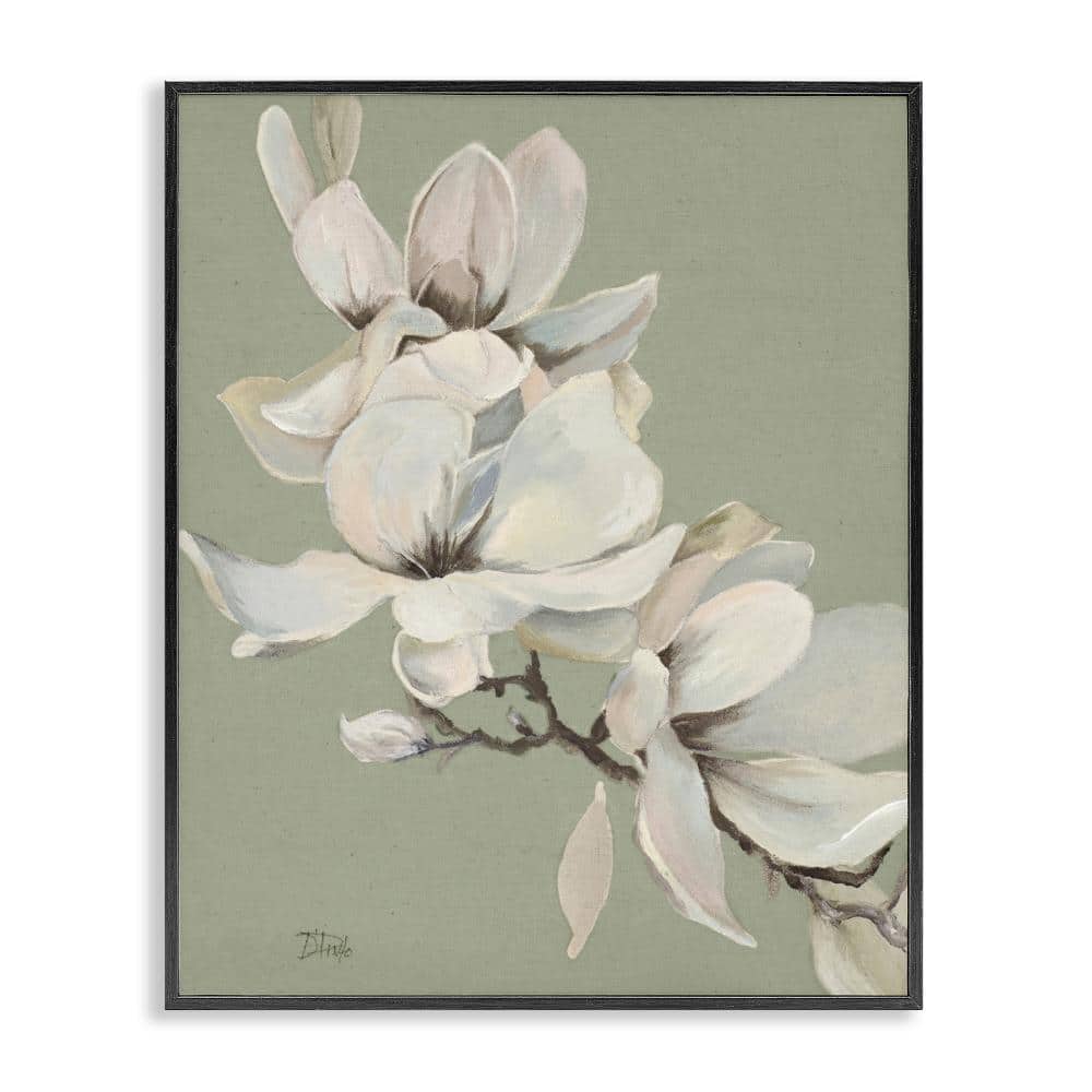 Magnolias on Sage Florals Black Framed Giclee Art, design by Patricia Pinto price history on PriceWatchPro