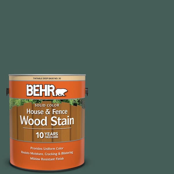 BEHR 1 gal. #SC-114 Mountain Spruce Solid Color House and Fence Exterior Wood Stain