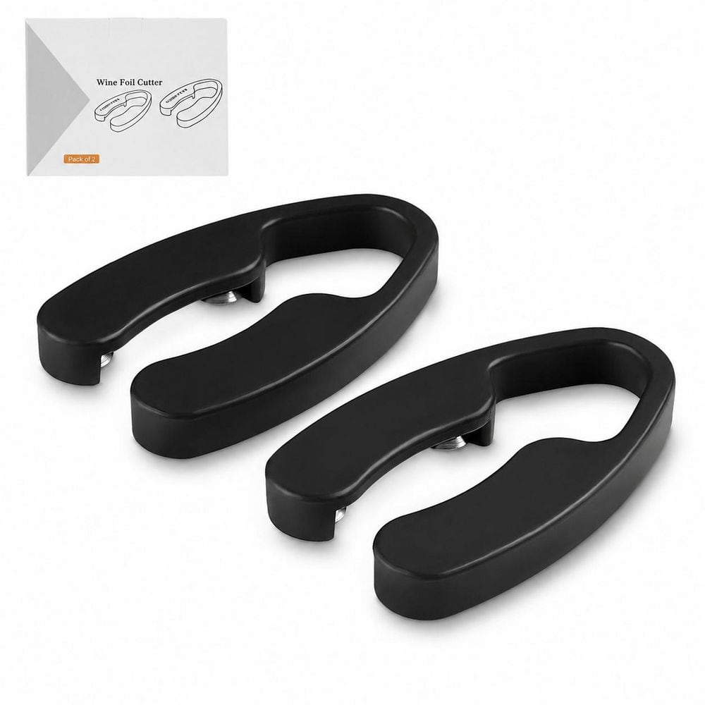 Black ABS Wine Foil Cutter Set of 2 with 4 Stainless Steel Blades, Magnetic Design, Portable for Wine Bottles price history on PriceWatchPro