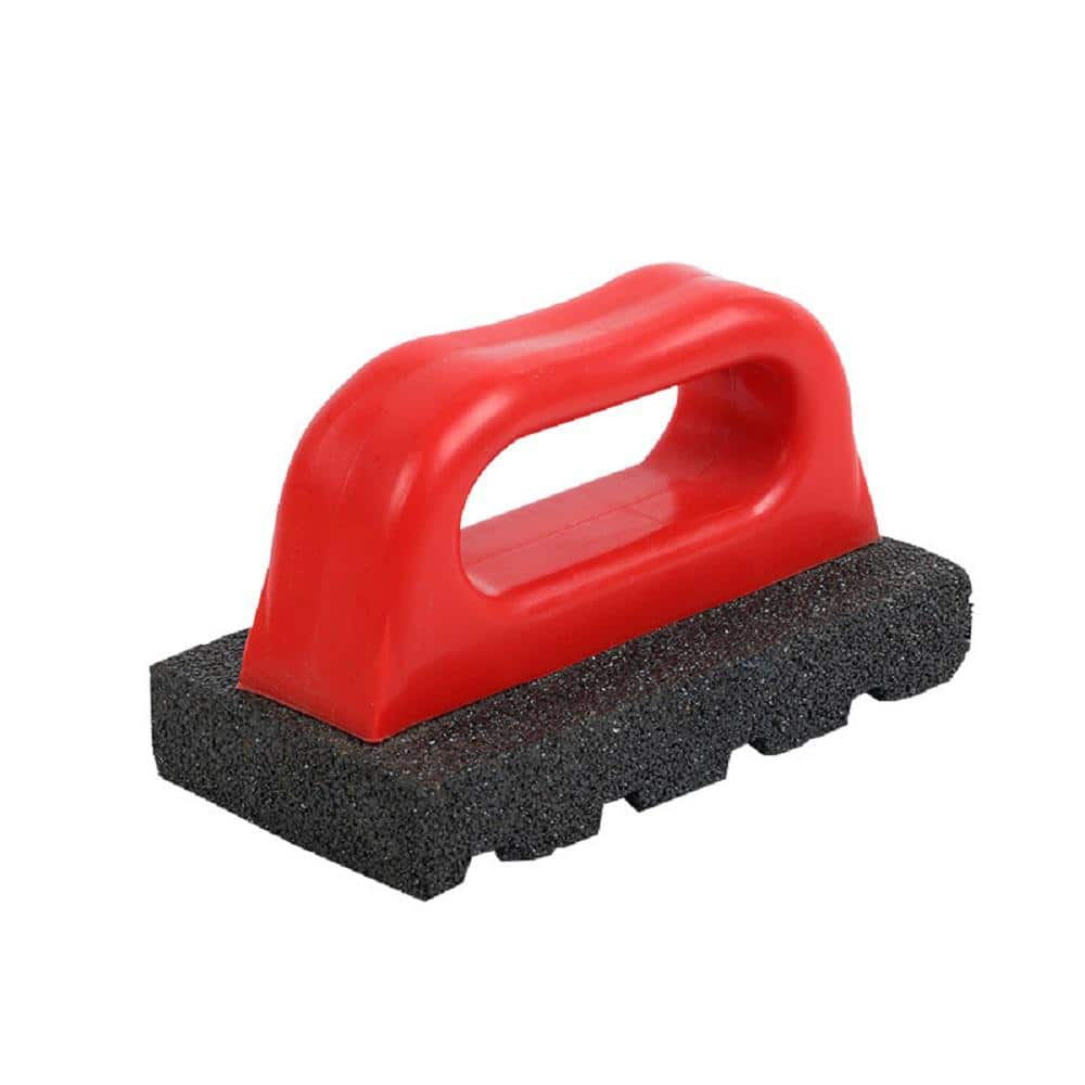 6 in. Rub Brick Tool Concrete Tool Smoothing Marks with Handle Notches Tool