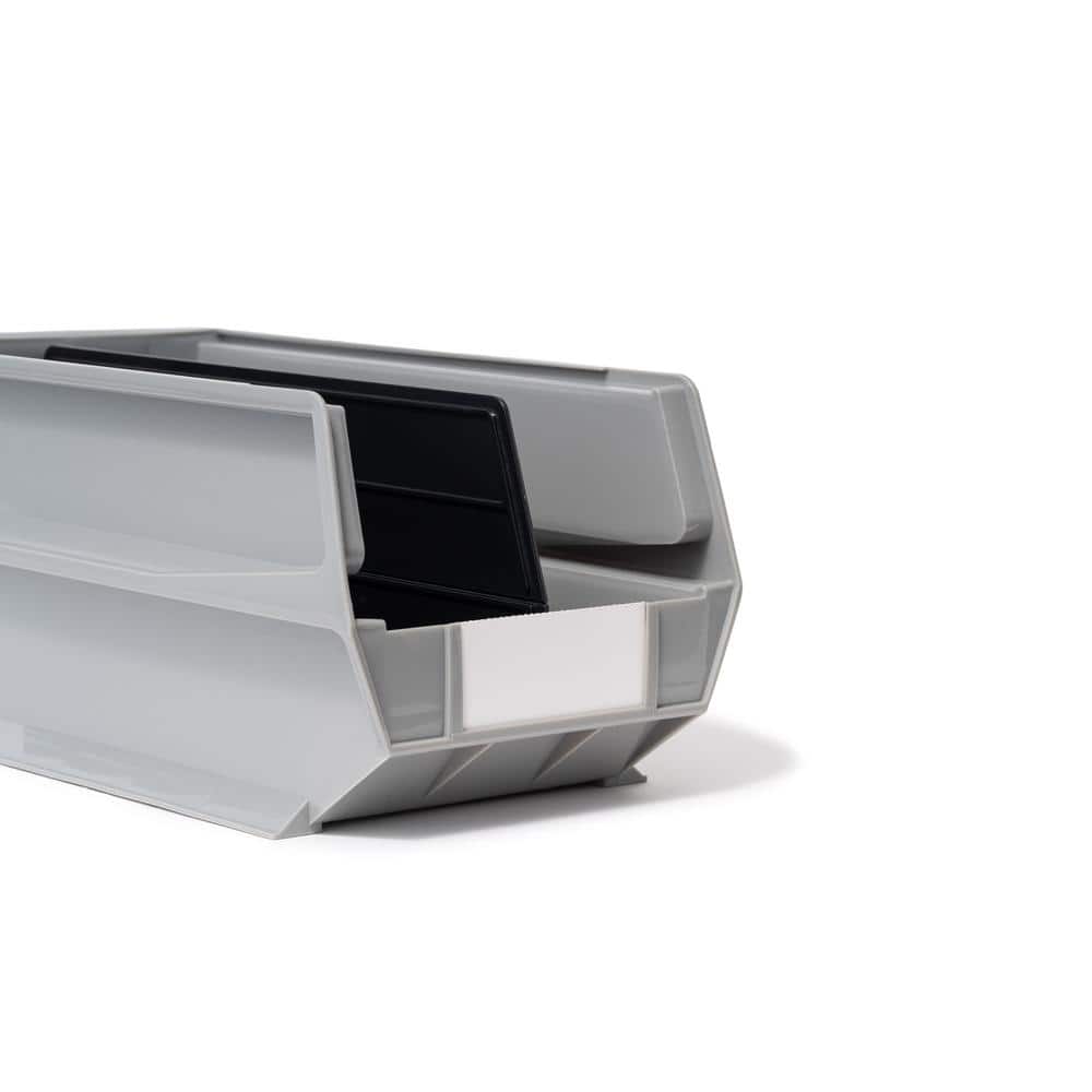 Black ABS Plastic Bin Dividers, 13.875" x 6.5" x 0.25", 6-Pack