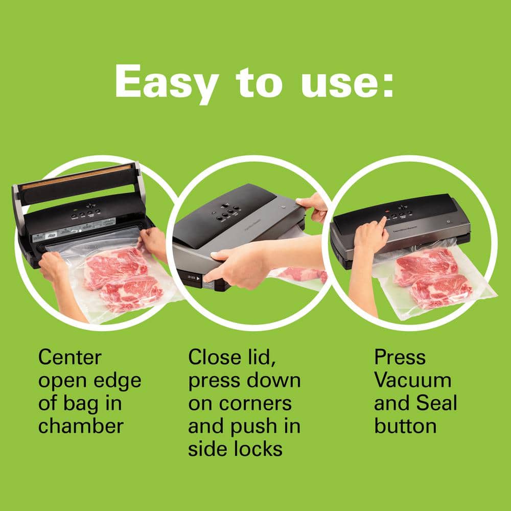 Hamilton Beach NutriFresh Black and Silver Vacuum Sealer