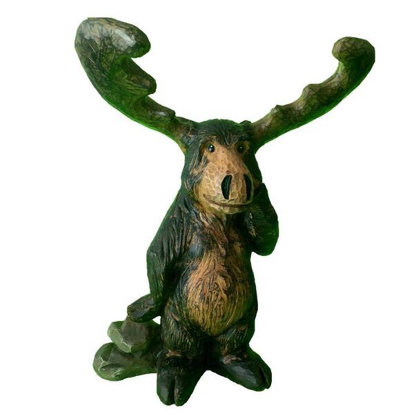 Call of The Wild 14-1/2 in. Standing Moose Home and Garden Statue