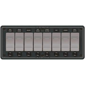 Contura Water Resistant 12V DC 8 Position Panel, Gray