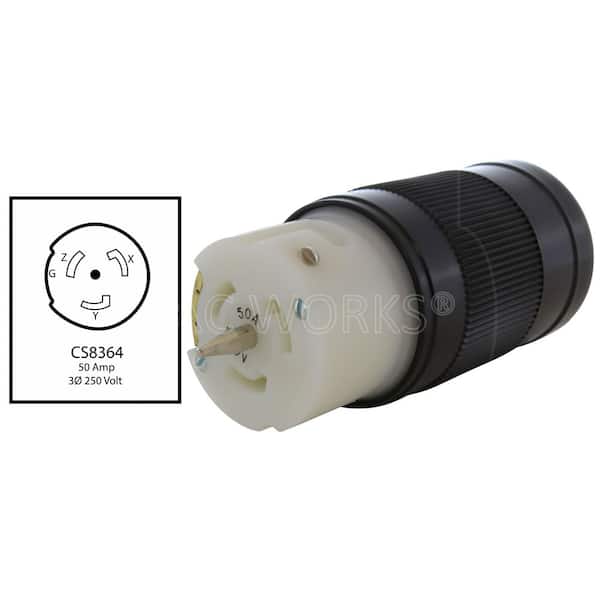 パラソルコネクター AC WORKS California Standard CS8364 50A 3-Phase 250V 4-Wire
