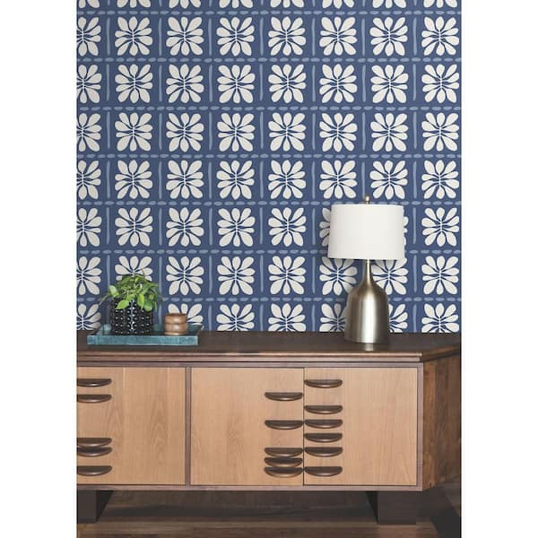 Blue Mimosa Fleur Ultramarine Wallpaper