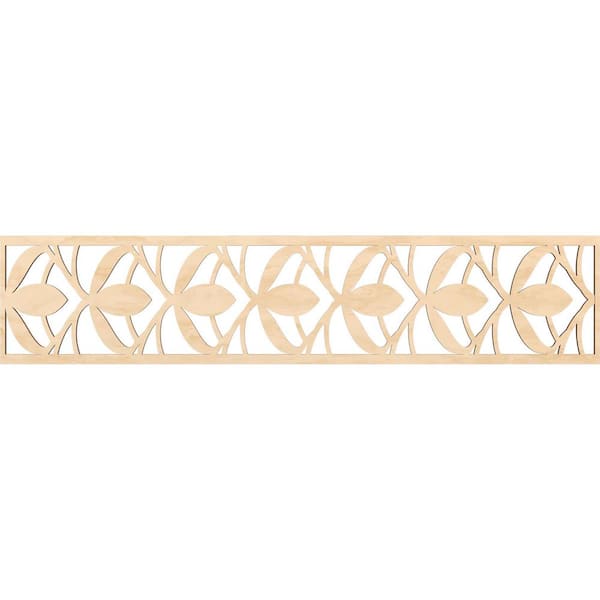 Ekena Millwork Salem Fretwork 0.25 in. D x 46.75 in. W x 10 in. L Birch Wood Panel Moulding