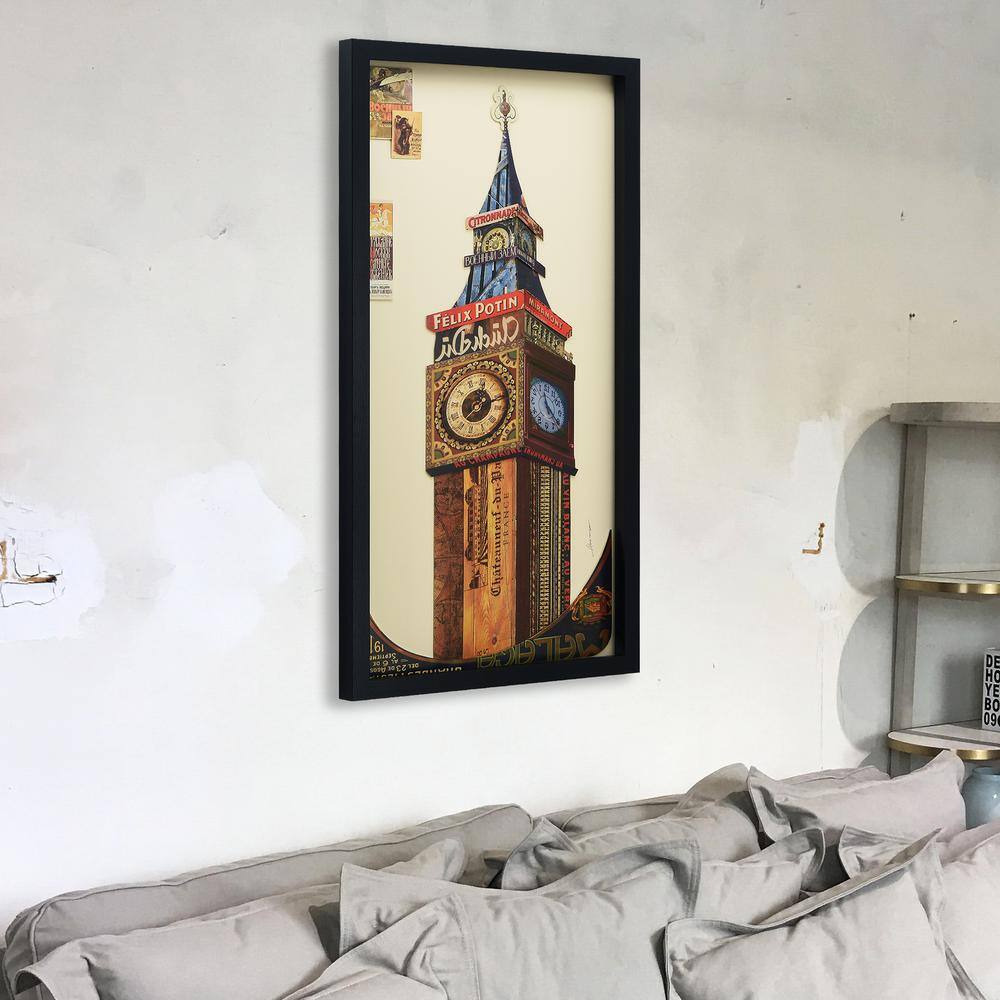Big Ben Dimensional Collage Framed Artwork on Canvas