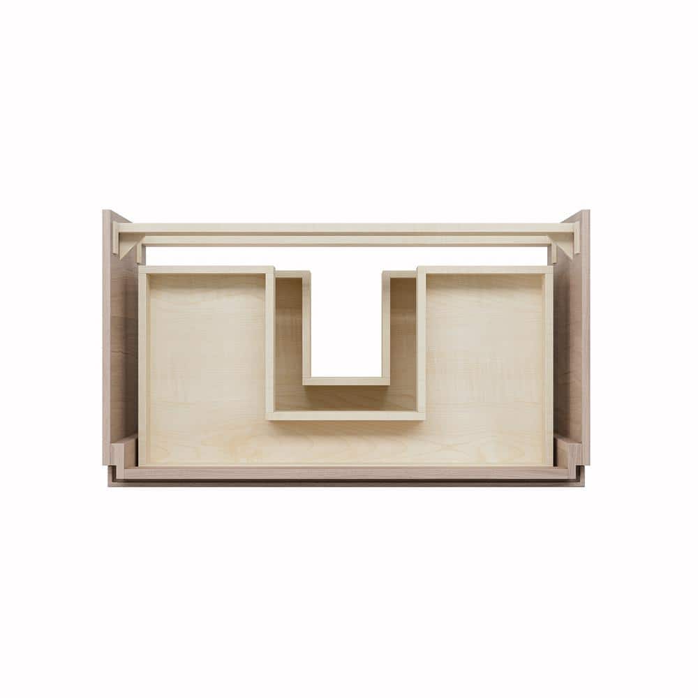 Vanilla Oak 35" Wall-Mount Floating Single Vanity Base