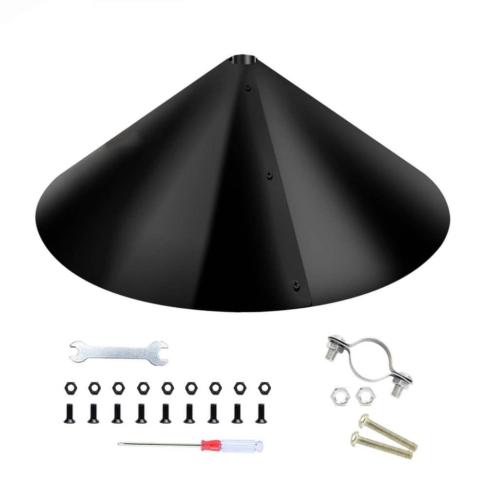 16 in. Black Squirrel Baffle Guard for Bird Feeders Pole, Durable Squirrel Deterrent, Universal Fit, 1-Pack price history on PriceWatchPro