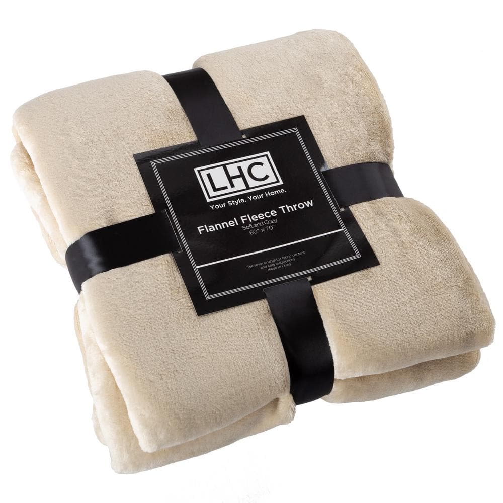 Desert Tan Oversized Fleece Throw Blanket
