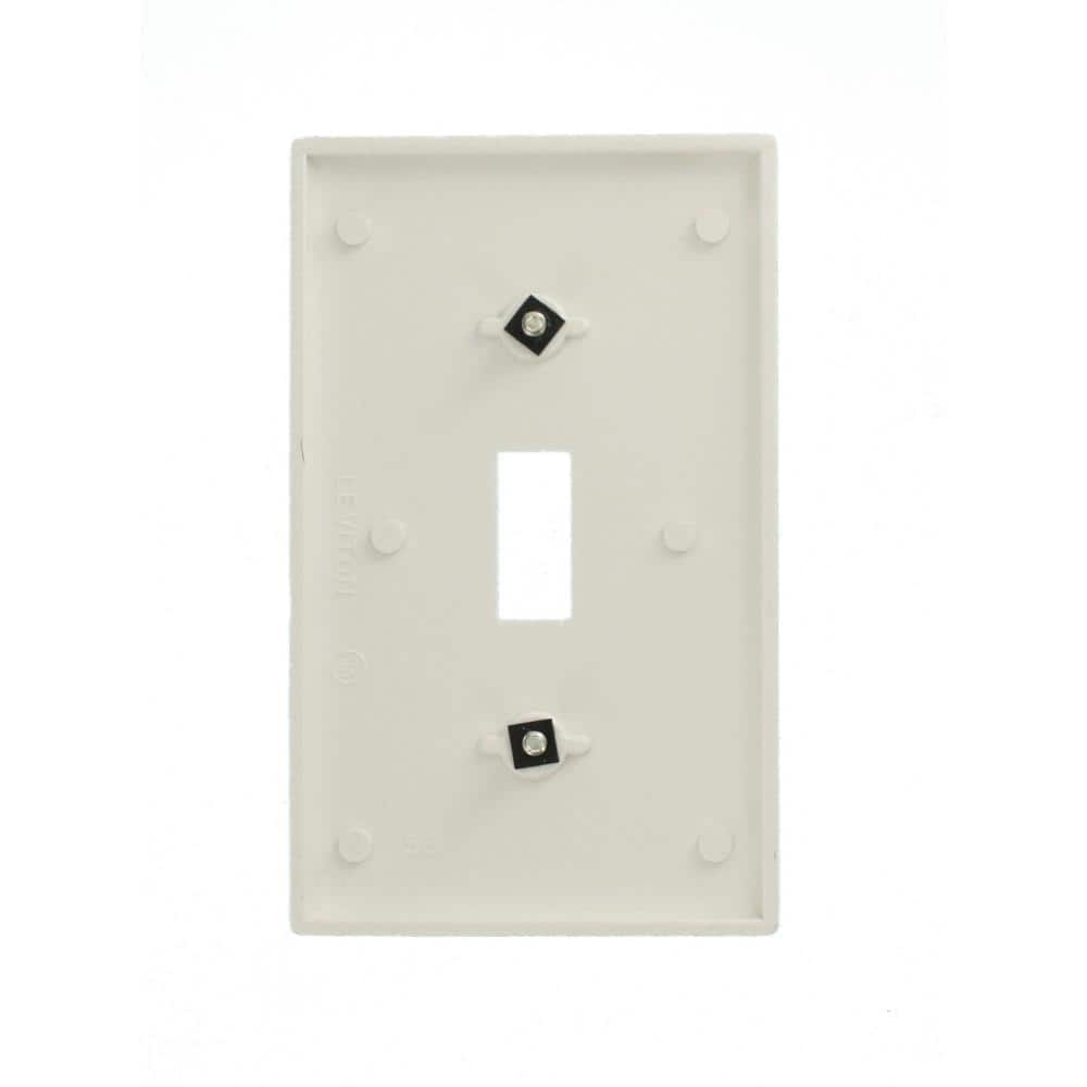 White Thermoset Plastic 1-Gang Toggle Switch Wall Plate