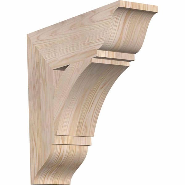 Ekena Millwork 5.5 in. x 20 in. x 20 in. Douglas Fir Thorton Traditional Smooth Bracket
